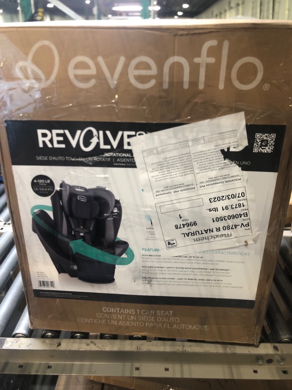 Photo 2 of Evenflo Revolve Extend Revere Convertible Car Seat Revolve Extend Quick Clean Cover Revere Gray