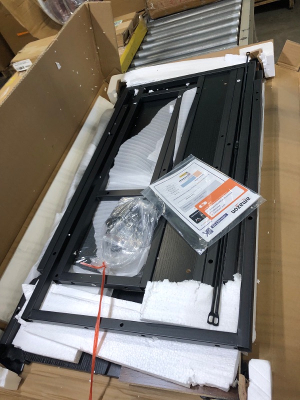 Photo 1 of Homieasy Small L Shaped Computer Desk, 47 Inch L-Shaped Corner Desk with Reversible Storage Shelves for Home Office Workstation, Modern Simple Style Writing Desk Table with Storage Bag(Black) Black 47inch