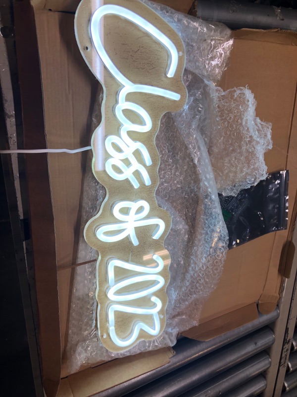 Photo 4 of AMANYMXOK Class Of 2023 Neon Sign Custom Congrats Graduation Backdrop Party Sign Night Light Neon Signs for Wall Decor Congrats Celebrate Sign,Size:50 * 14.8cm