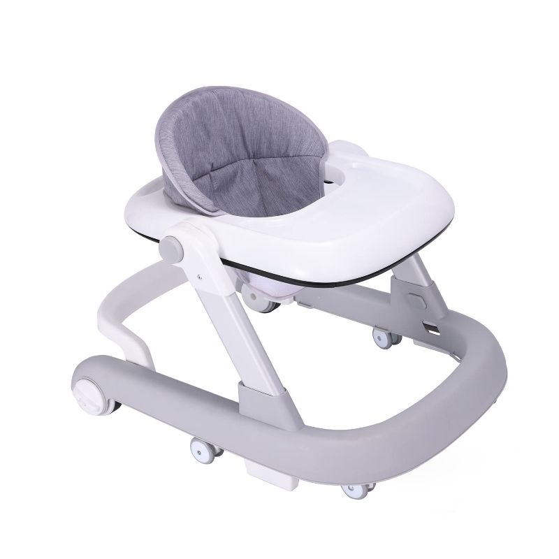 Photo 1 of FUGUALIN Foldable Baby Walker for Boys and Girls, 2 in 1 Toddler Walker Learning-Seated or Walk-Behind, Adjustable Speed Rear Wheels, Safety Bumper, Detachable Seat Cover, Anti-Rollover