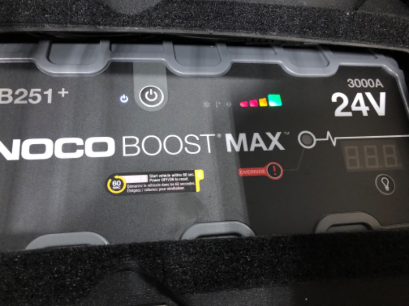 Photo 1 of NOCO Boost Max GB250 5250 Amp 12-Volt UltraSafe Portable Lithium Jump Starter Box, Battery Booster Pack, and Commercial Jumper Cables for Gasoline and Diesel Engines Up to 16-Liters