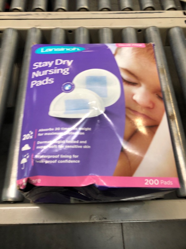 Photo 1 of Lansinoh Stay Dry Disposable Nursing Pads, Soft and Super Absorbent Breast Pads, Breastfeeding Essentials for Moms, 200 Count 200 Count (Pack of 1)