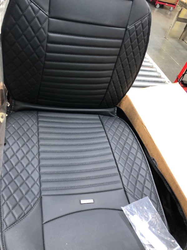 Photo 2 of Aierxuan 5 Car Seat Covers Full Set Waterproof Leather Universal Nissan Honda Civic CRV Hrv Kia Sorento Toyota Corolla 4Runner Camry Hyundai Jeep Ford Focus Edge Mazda (Full Set/Black)