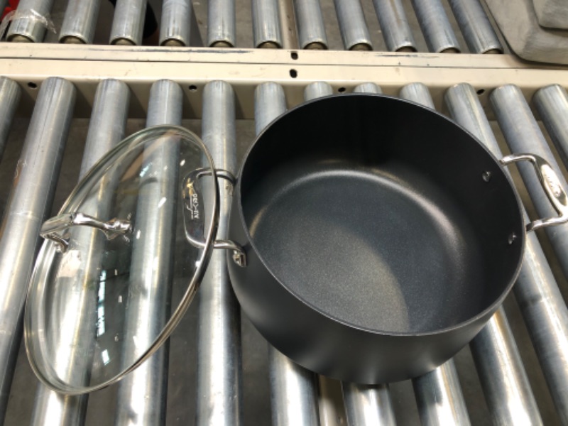 Photo 3 of All-Clad 1 E7855264 HA1 Hard Anodized Nonstick Stock Pot Cookware, 8-Quart, Black 8 quart