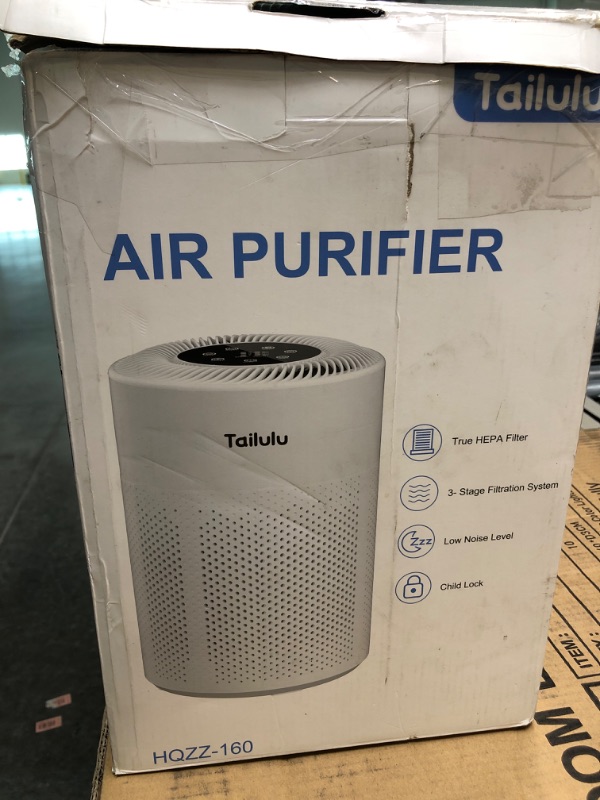 Photo 3 of Air Purifier for Bedroom, H13 True HEPA Air Purifier for Home Large Room Up to 1722ft², with Night Light, Sleep Mode for Allergies Pets Dust Smoke Pollen Dander Hair Smell and Dog Odor Ice-Blue