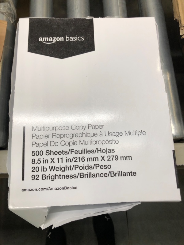 Photo 3 of Amazon Basics Multipurpose Copy Printer Paper, 8.5 x 11 Inch 20Lb Paper - 10 Ream Case (5,000 Sheets), 92 GE Bright White 10 Reams | 5000 Sheets Multipurpose (8.5x11) Paper