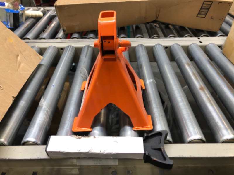 Photo 2 of Donext Jack Stands 3 Ton (6,500 lb) Capacity Steel, 1 Pair Orange Lifting Stand Adjustable Jack Stands 2021 Orange