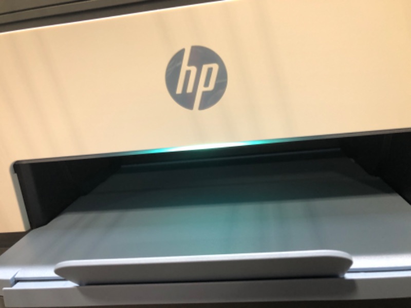 Photo 3 of HP Smart -Tank 7602 Wireless All-in-One Cartridge-free Ink Printer, up to 2 years of ink included, mobile print, scan, copy, fax, auto doc feeder, featuring an app-like magic touch panel (28B98A),Blue