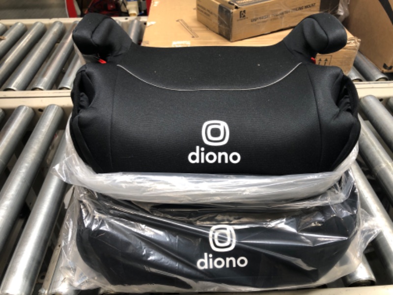 Photo 3 of Diono Solana 2022, No Latch, Pack of 2 Backless Booster Car Seats, Lightweight, Machine Washable Covers, Cup Holders, Charcoal Gray NEW! 2-Pack Charcoal Gray