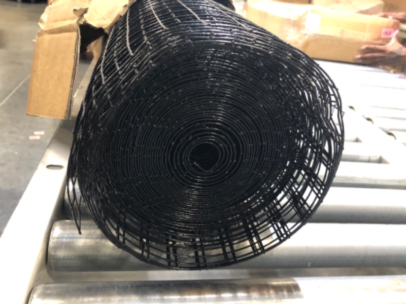 Photo 2 of 48'' x 50' 1inch Hardware Cloth 16 Gauge Black Vinyl Coated Welded Fence Mesh for Home and Garden Fence and Home Improvement Project 48inch×50ft