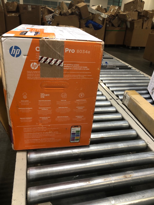 Photo 1 of HP OfficeJet Pro 8034e Wireless Color All-in-One Printer with 1 Full Year Instant Ink,White