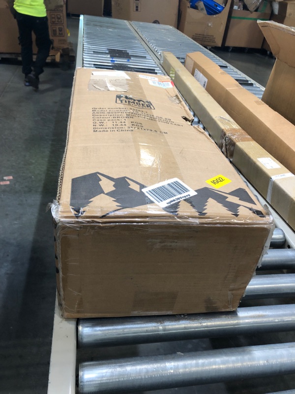 Photo 1 of TIMBER RIDGE Extra Large Collapsible Folding Wagon Carts, Heavy Duty Outdoor Camping Garden Utility Wagons with Extended Height, Adjustable Handle, Cup Holders, Tan X-Large Tan