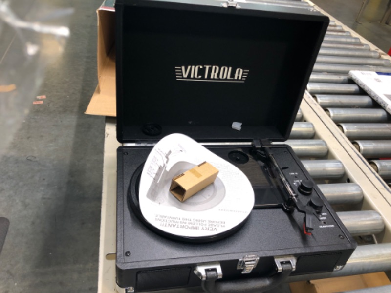Photo 1 of Victrola Vintage 3-Speed Bluetooth Portable Suitcase Record Player with Built-in Speakers | Upgraded Turntable Audio Sound| Includes Extra Stylus | Marsala (VSC-550BT-ML) Marsala Record Player