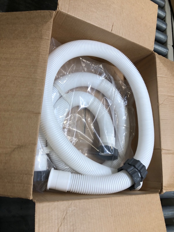 Photo 2 of 2 Pieces 1.5" Diameter Pool Pump Replacement Hose 59" Long Accessory Pool Hoses for Above Ground Pools for Filter Pump and Saltwater Systems (White)
