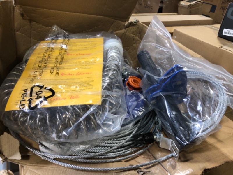 Photo 1 of CTSC 75FT 95FT 110FT 250FT Zipline Kit with Stainless Steel Spring Brake and Seat 95 FT Blue