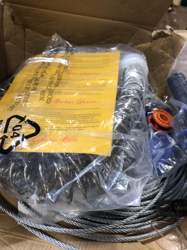 Photo 1 of CTSC 75FT 95FT 110FT 250FT Zipline Kit with Stainless Steel Spring Brake and Seat 95 FT Blue