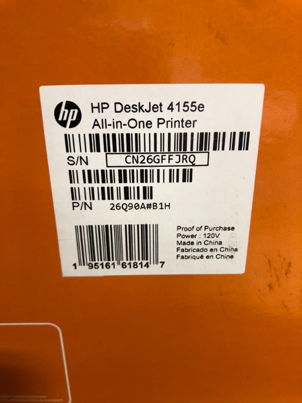 Photo 4 of HP DeskJet 4155e Wireless Color All-in-One Printer & 67XL Tri-Color High-Yield Ink Cartridge | 3YM58AN & 67XL Black High-Yield Ink Cartridge | 3YM57AN Printer + Tri-color Ink + Black Ink