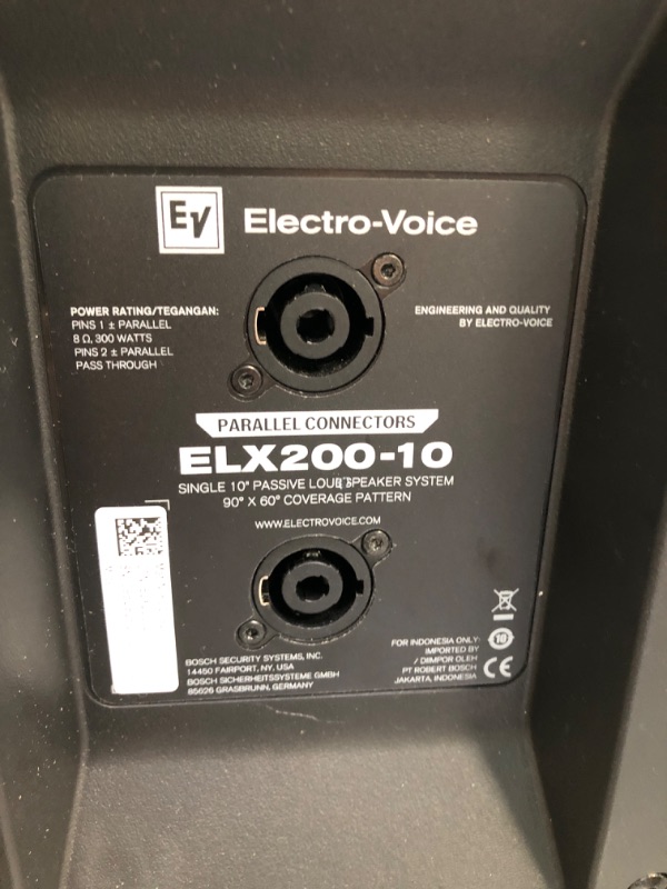 Photo 5 of Electro-Voice ELX200-10 10" 1200W 2-Way Full Range Passive Loudspeaker ELX200-10 Loudspeaker