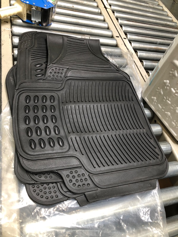 Photo 2 of National Standard Products Universal Fit 3-Piece Full Set Ridged Heavy Duty Rubber Floor Mat