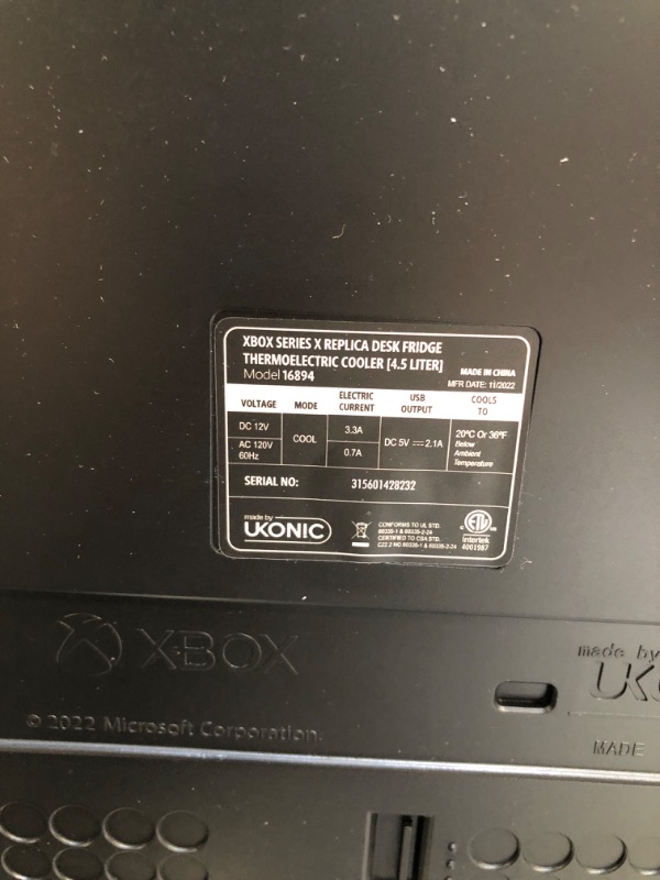 Photo 4 of Xbox Series X Replica Mini Fridge
