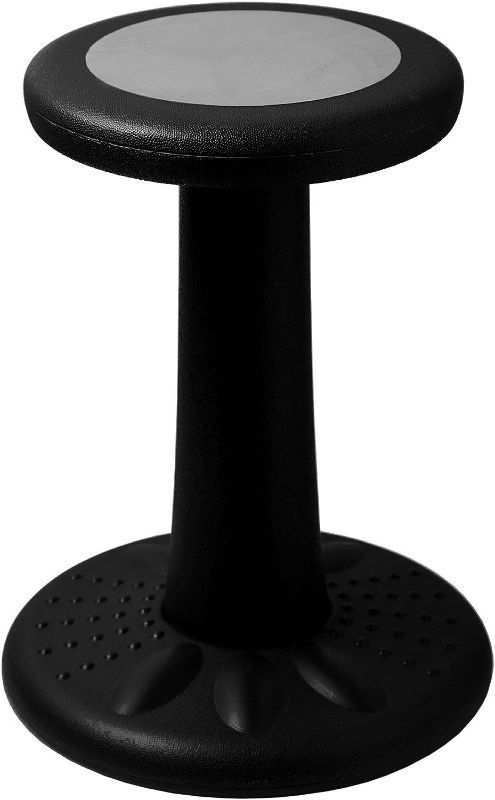 Photo 1 of Active Chairs Wobble Stool for Kids x3, 17.75-Inch Black and Push & Pop Fidget Bracelets, Multi-Colored Sensory Toys, 30-Count Pop Bracelets