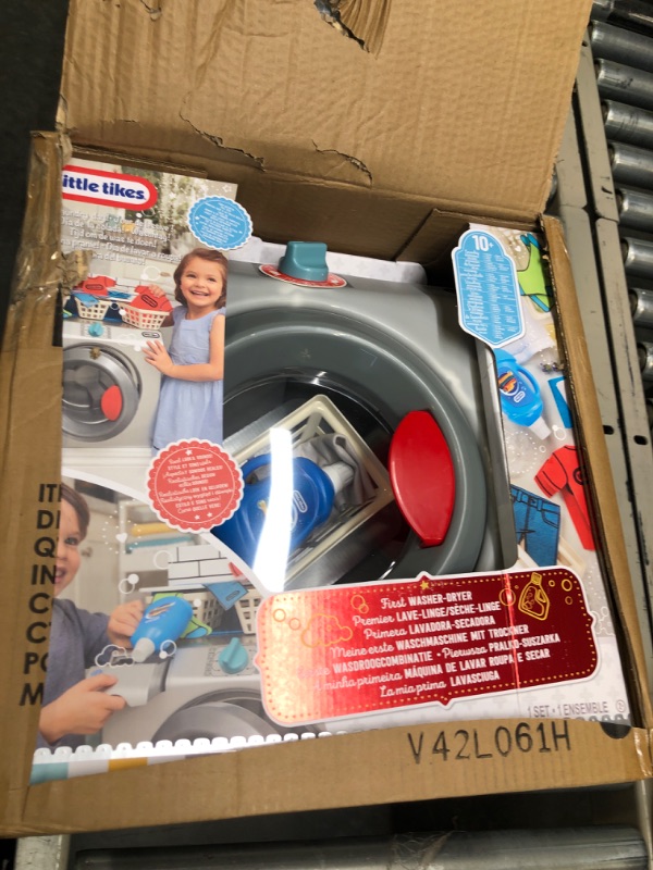 Photo 1 of Little Tikes First Washer Dryer - Realistic Pretend Play Appliance for Kids, Interactive Toy Washing Machine with 11 Laundry Accessories, Unique Toy, Ages 2+