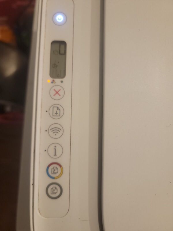 Photo 1 of White HP DeskJet 2700e wireless all in one printer with scanner