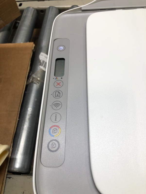 Photo 1 of White HP DeskJet 2700e wireless all in one printer with scanner
