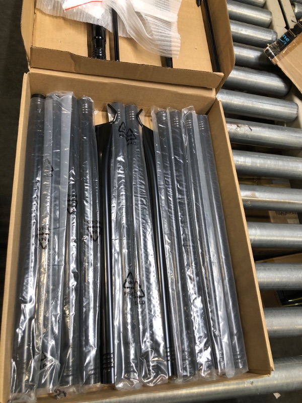Photo 1 of Aulimhti String Light Poles - 10Ft Metal Poles with Fork for Outdoor String Lights,2 Pack Light Poles Stand for Outside Garden,Patio,Wedding,Backyard,Deck,Party