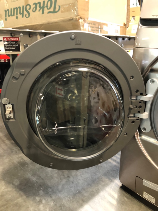 Photo 6 of 27 Inch Smart Front Load Washer with 4.5 cu. ft. Capacity, Wi-Fi Enabled, 23 Wash Cycles, 1200 RPM, Steam Cycle, SuperSpeed, Steam Wash, Wi-Fi Connected, Direct Drive Motor, Self Clean+, Vibration Reduction Technology , VRT Plus Technology, Stainless Stee