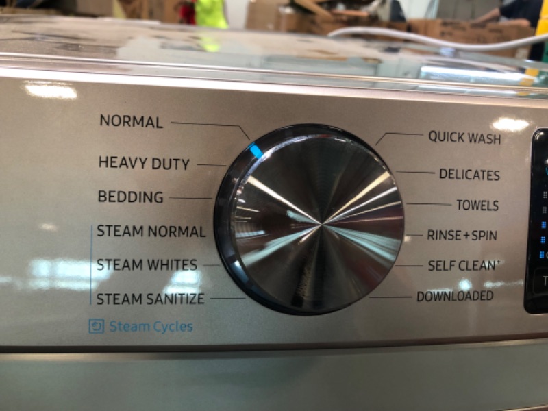 Photo 4 of 27 Inch Smart Front Load Washer with 4.5 cu. ft. Capacity, Wi-Fi Enabled, 23 Wash Cycles, 1200 RPM, Steam Cycle, SuperSpeed, Steam Wash, Wi-Fi Connected, Direct Drive Motor, Self Clean+, Vibration Reduction Technology , VRT Plus Technology, Stainless Stee