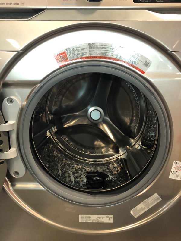 Photo 11 of 27 Inch Smart Front Load Washer with 4.5 cu. ft. Capacity, Wi-Fi Enabled, 23 Wash Cycles, 1200 RPM, Steam Cycle, SuperSpeed, Steam Wash, Wi-Fi Connected, Direct Drive Motor, Self Clean+, Vibration Reduction Technology , VRT Plus Technology, Stainless Stee