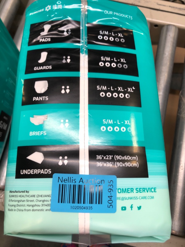 Photo 2 of SUNKISS TrustPlus Adult Diapers with Maximum Absorbency, Disposable Incontinence Briefs with Tabs for Men and Women, Maximum Overnight Absorbency, Leak Protection, Small/Medium, 15 Count Small/Medium (Pack of 15)