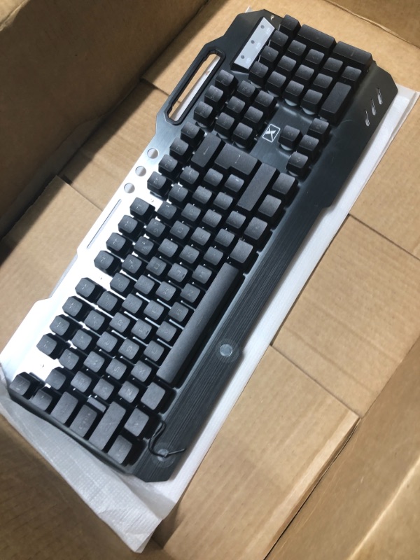 Photo 1 of Wireless Gaming Keyboard Mouse and Wired Computer Speaker with Rainbow RGB Backlit Rechargeable Battery Metal Mechanical Ergonomic Waterproof Dustproof Removable Palm Rest for Laptop PC Gamer(Black)