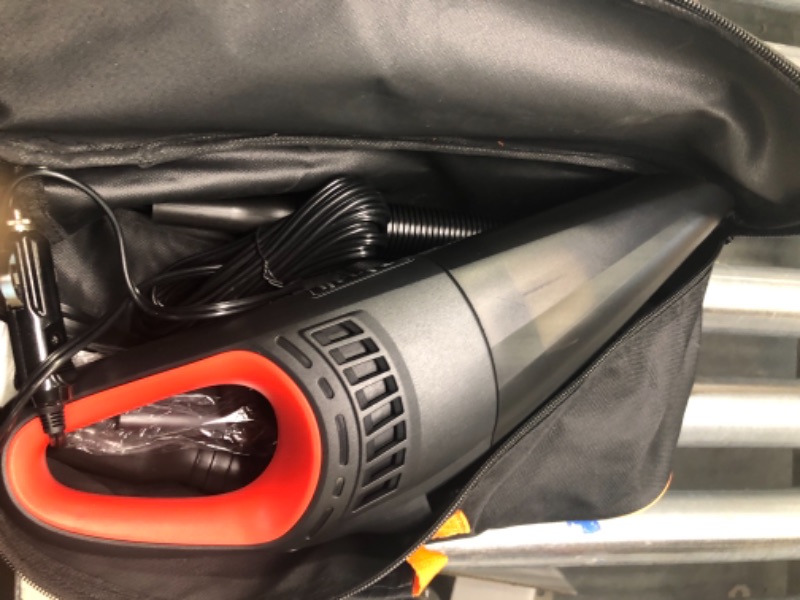 Photo 1 of AstroAI Car Vacuum, Car Accessories, Portable Handheld Vacuum Cleaner with 7500PA/12V High Power, LED Light and 16.4 Ft Cord, Car Cleaning Kit with 3 Filters for Daily Cleaning (Red)