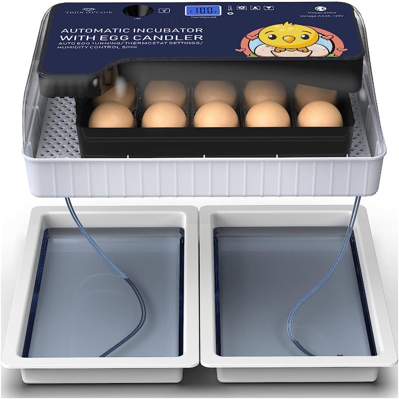 Photo 1 of TRIOCOTTAGE Egg Incubator with Automatic Egg Turning and Humidity Control for Hatching Eggs
