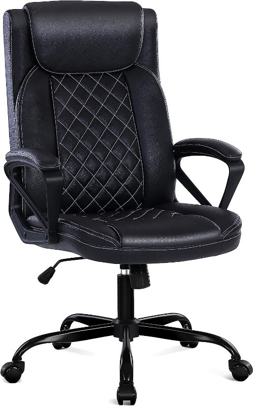 Photo 1 of Misolant Office Chair, Executive Desk Chair, PU Leather Chair, Comfortable Computer Chair, Executive Chair Thick Armrest, Big and Tall Office Chair 