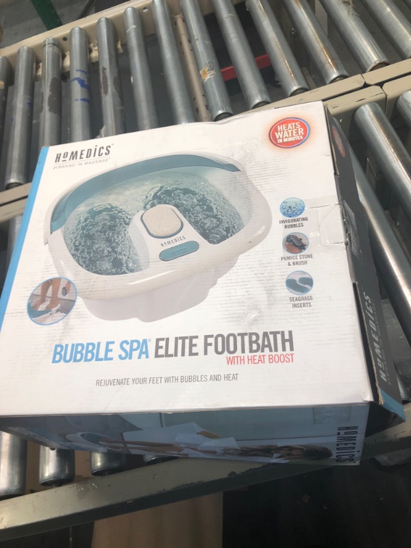 Photo 3 of HoMedics Bubble Spa Elite Footbath, 2-in-1 Removable Pedicure Center, Toe-Touch Control, Easy Tote Handle No-Splash, FB-450H