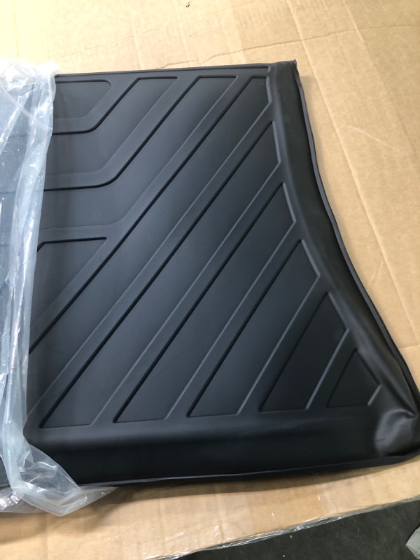 Photo 2 of powoq Fit Tesla Model Y Trunk Mat Cargo Mat Cargo Liner Trunk Liner for 2020 2021 2022 Tesla Model Y Accessories (A Set of Four)