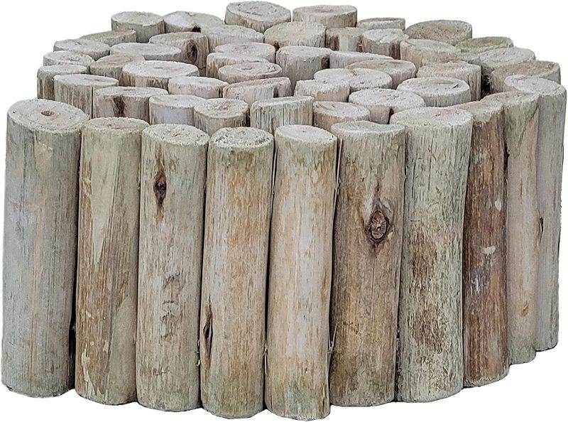 Photo 1 of Backyard X-Scapes Natural Eucalyptus Wood Solid Log for Garden Edging Lawn Landscape Fence Borders