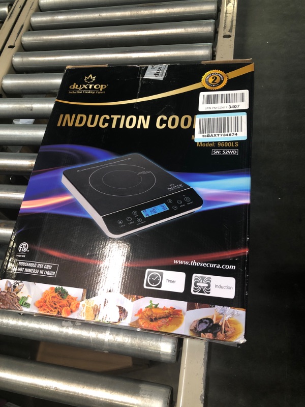 Photo 1 of Duxtop Portable Induction Cooktop, Countertop Burner Induction Hot Plate with LCD Sensor Touch 1800 Watts, Silver 9600LS/BT-200DZ Silver Cooktop
