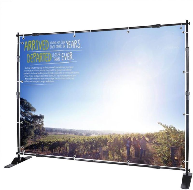 Photo 1 of VEVOR Backdrop Banner Stand 8 x 8 Ft, Adjustable Heavy Duty Backdrop Stand Kit for Photography Studio, Trade Show Wall Exhibitor Photo Booth Background