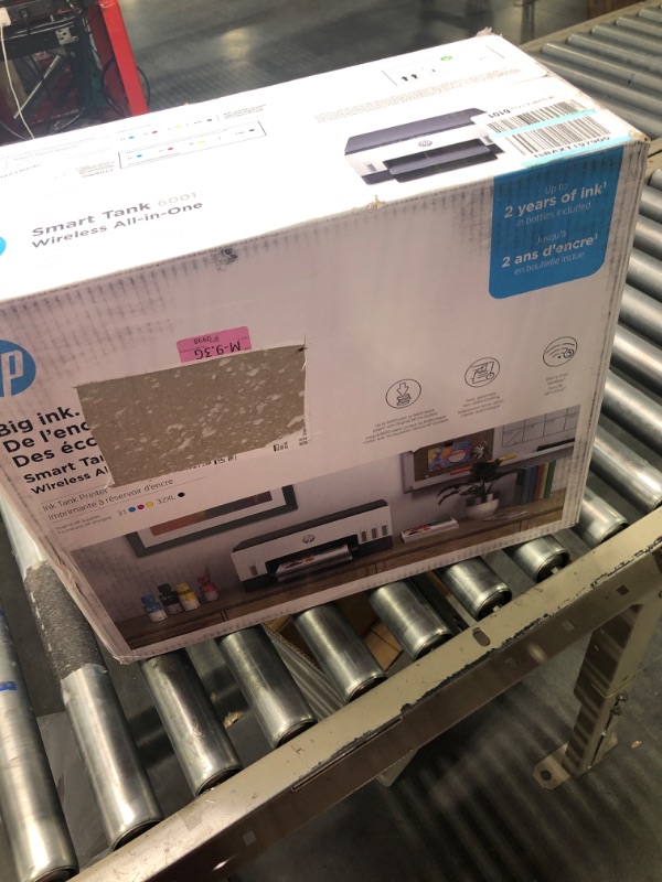 Photo 1 of HP Smart -Tank 6001 Wireless All-in-One Cartridge-free Ink Printer, up to 2 years of ink included, mobile print, scan, copy (2H0B9A)