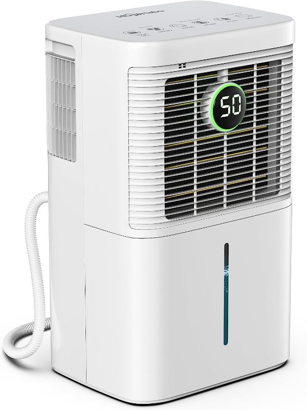 Photo 1 of 2000 Sq. Ft Dehumidifier for Home and Basements, 25 Pints Dehumidifier with Drain Hose for Continuous Drainage, Washable Filter, Anti-Spill Water