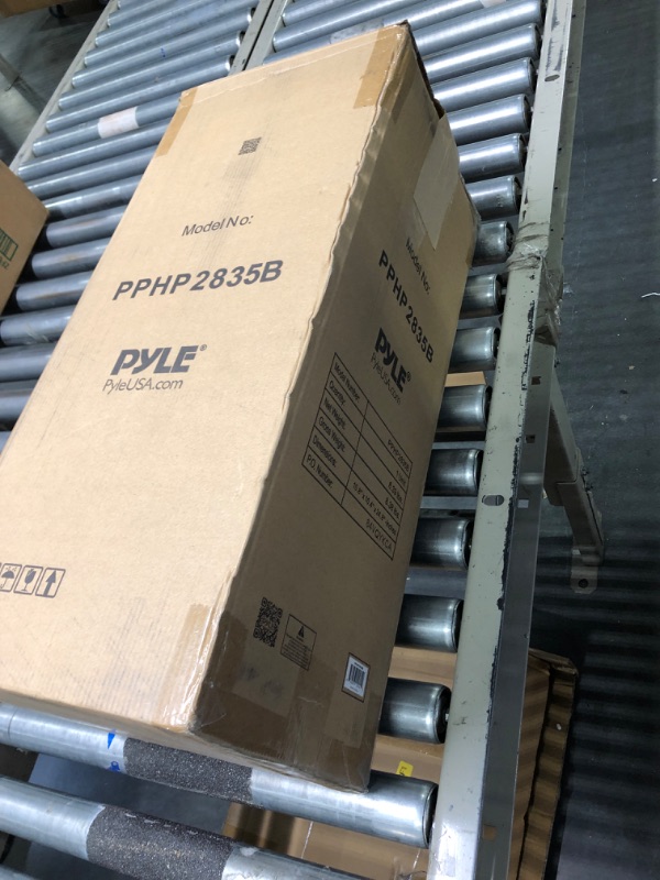 Photo 1 of Pyle Portable Bluetooth PA Speaker System - 600W Rechargeable Outdoor Bluetooth Speaker Portable PA System w/ Dual 8” Subwoofer 1” Tweeter, Microphone In, Party Lights, USB, Radio, Remote - PPHP2835B