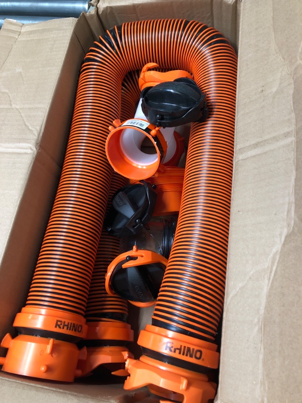 Photo 2 of Camco RhinoFLEX RV Wye Sewer Hose Fitting with 360 Degree Swivel Ends | Allows for Two Sewer Hoses to Connect to the Same Dump Station | Ideal for Motorhomes with Separate Holding Tank Valves (39812) Wye Fitting