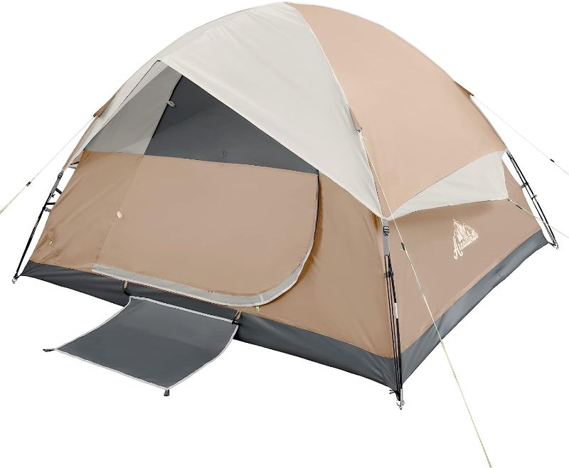 Photo 1 of Camping Tent 6 People, Waterproof and Windproof Family Tents for Camping, Outdoor & Travel, Easy Setup Removable Rainfly, Ventilated Windows