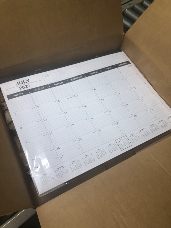 Photo 2 of Cheericome Desk Calendar 2023-2024, Desk Top Calendar Runs from July 2023 to June 2024,12 Monthly Wall Calendar is Great for Home, Office or School with Any Decor, Black Desk Calendar 22x17 In