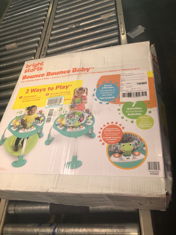 Photo 1 of Bright Starts Bounce Bounce Baby 2-in-1 Activity Center Jumper & Table - Playful Pond (Green), 6 Months+