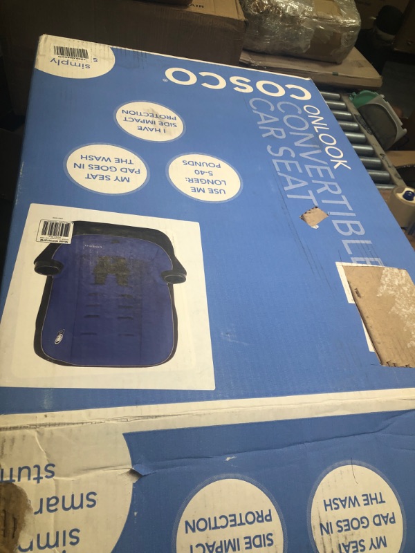 Photo 1 of Cosco Onlook 2-in-1 Convertible Car Seat, Rear-Facing 5-40 pounds and Forward-Facing 22-40 pounds and up to 43 inches, Vibrant Blue